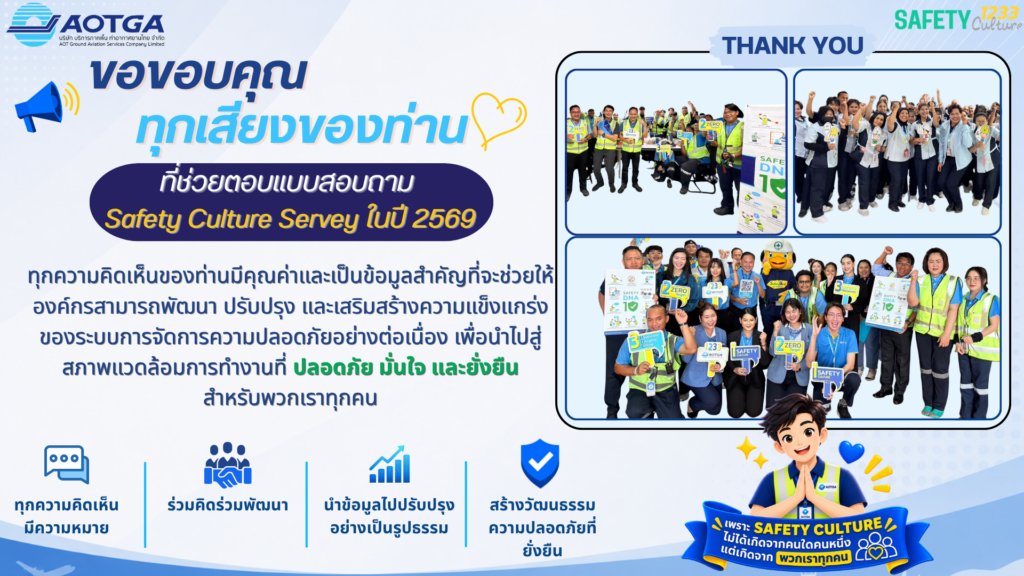 Popup ขอขอบคุณ Safety Culture Survey 2569
